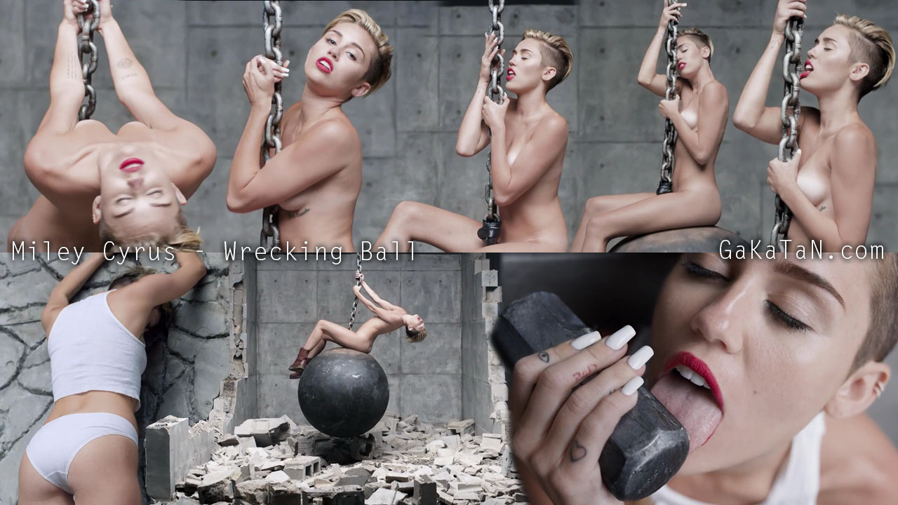 Miley Cyrus nue dans son clip Wrecking Ball (video) 1pic1day.